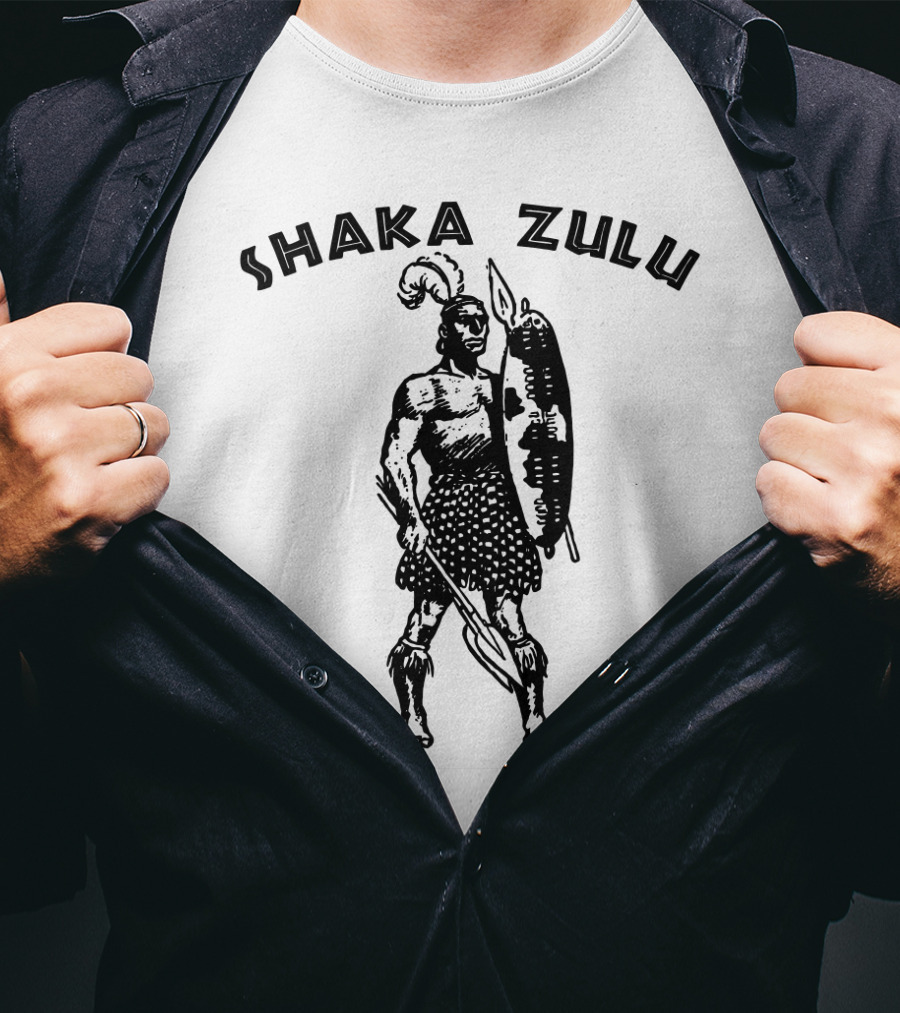 Shaka Zulu Retro African King Black Pride Motherland Africa T-Shirt