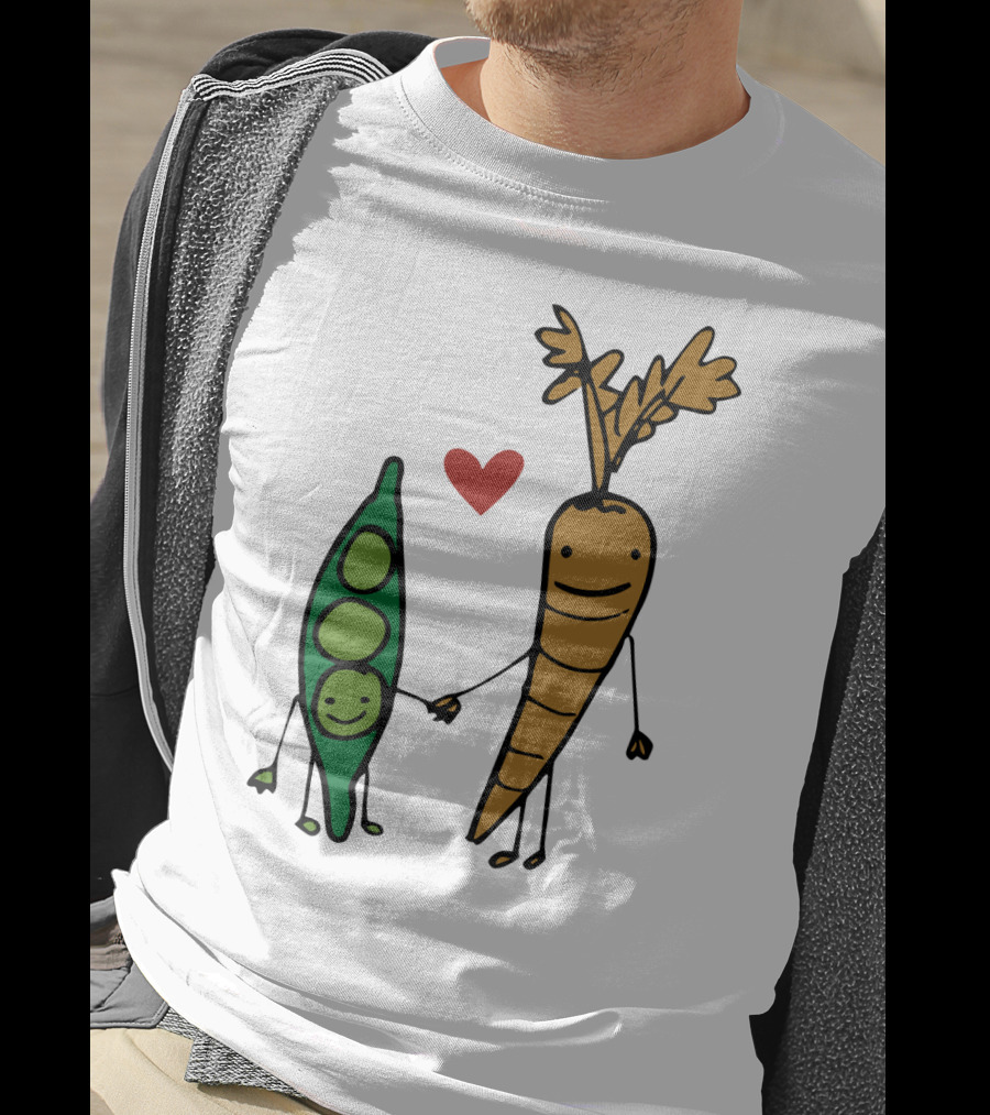 We Go Together Like Peas And Carrots Heart Connection T-Shirt