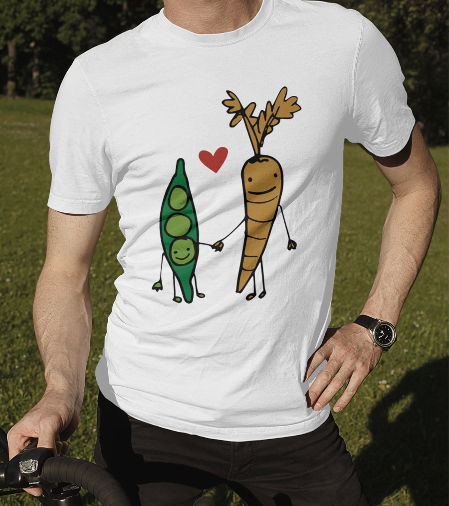 We Go Together Like Peas And Carrots Heart Connection T-Shirt