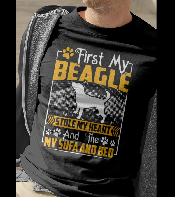 First My Beagle Stole My Heart And The My Sofa And Bed T-Shirt