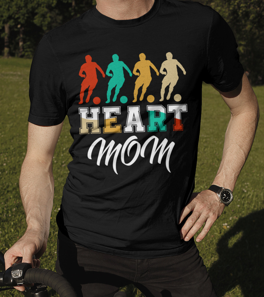 Soccer Heart Mom Vintage Dribbling T-Shirt