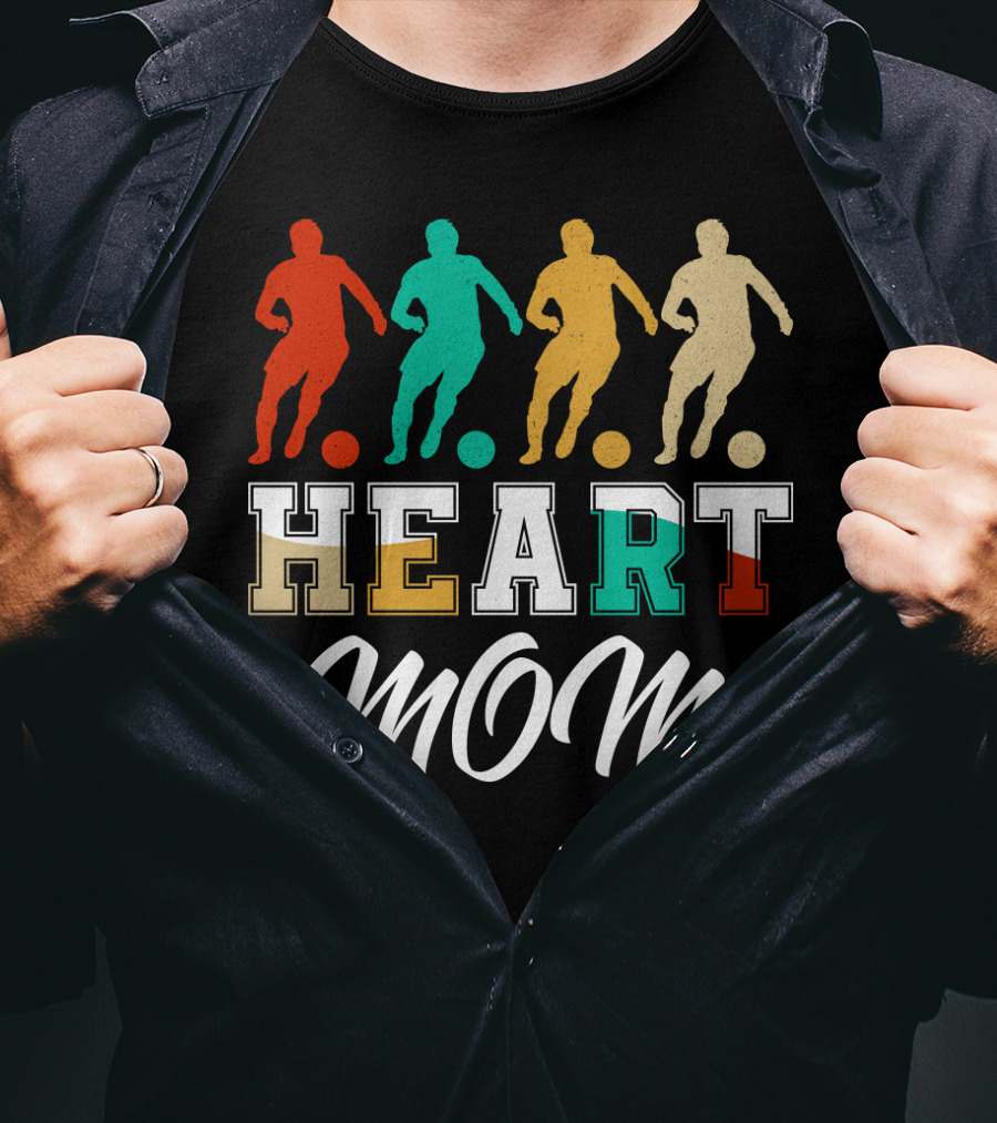 Soccer Heart Mom Vintage Dribbling T-Shirt