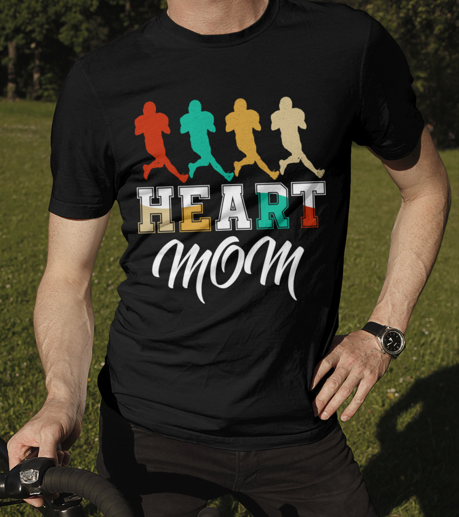 Heart Mom Fantasy Football T-Shirt