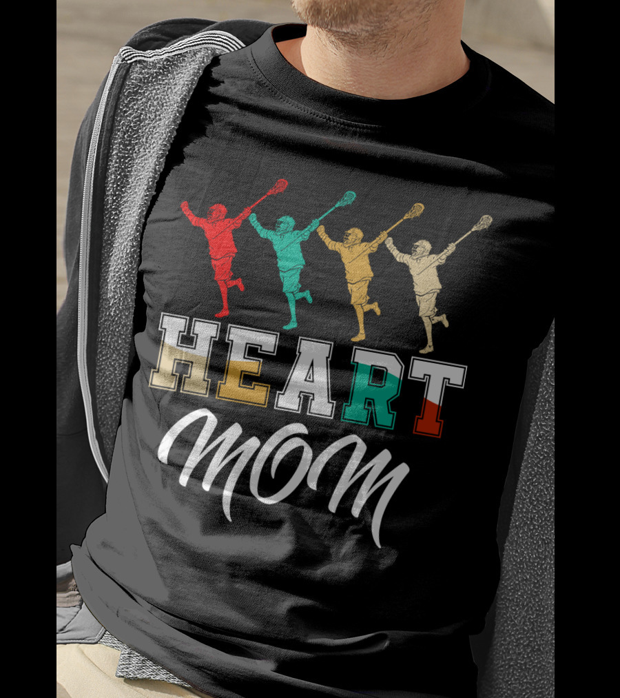 Heart Mom Lacrosse Players Vintage T-Shirt