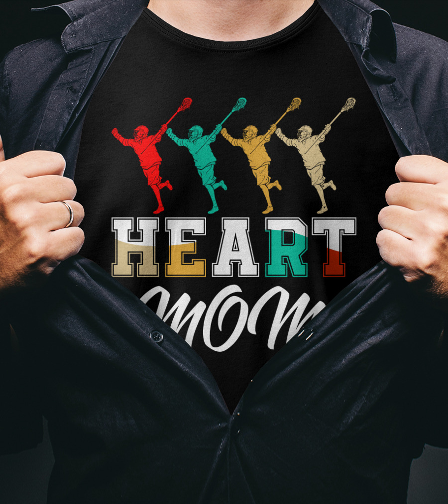 Heart Mom Lacrosse Players Vintage T-Shirt