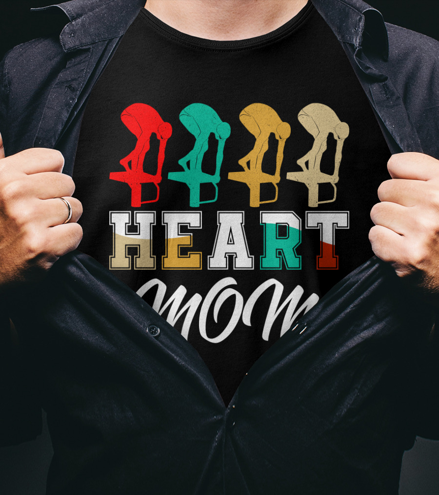 Swimming Mom Heart T-Shirt