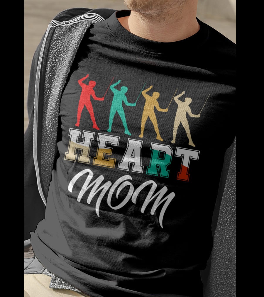 HEART MOM Fencing T-Shirt