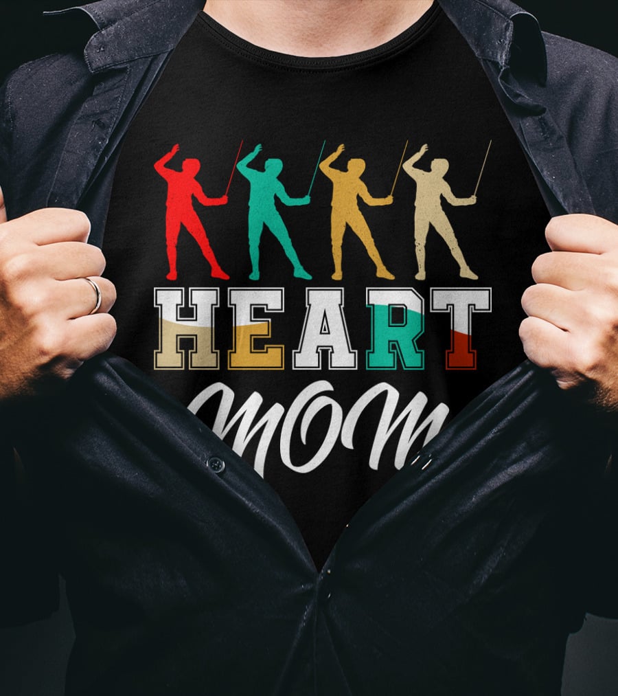 HEART MOM Fencing T-Shirt