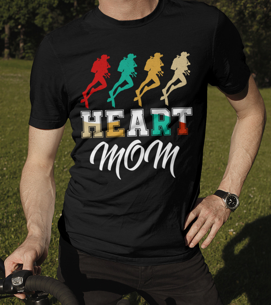 Heart Mom Scuba Diving T-Shirt