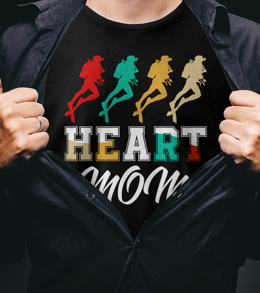 Heart Mom Scuba Diving T-Shirt