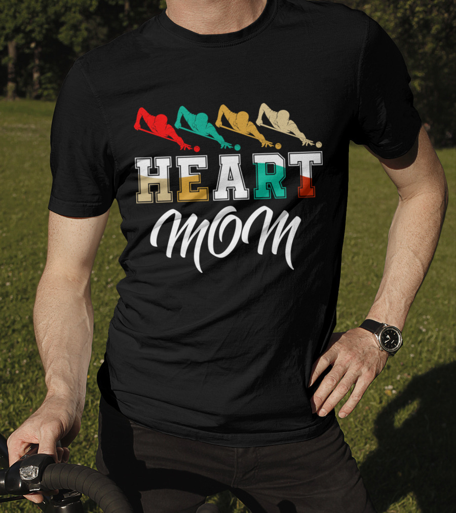 Billiards Heart Mom Pool Player T-Shirt