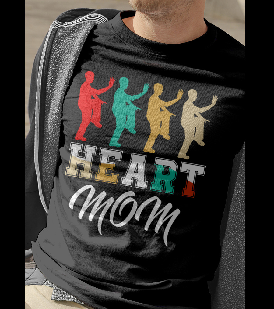 Kung Fu Fighting Heart Mom T-Shirt