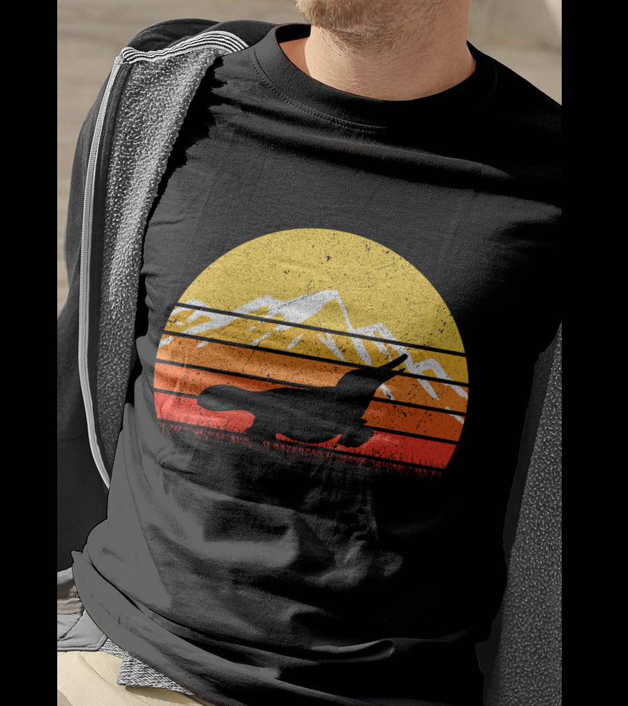 Retro Vintage Platypus Sunset T-Shirt