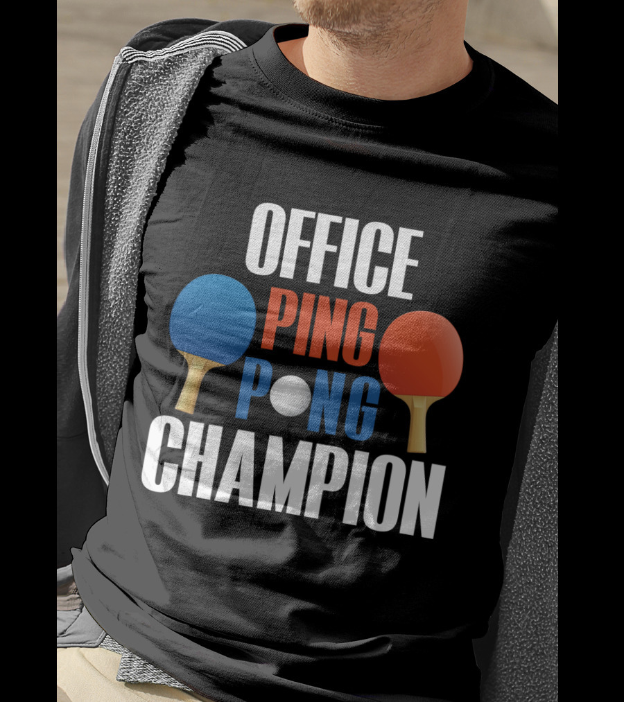 Office Ping Pong Champion Paddle T-Shirt