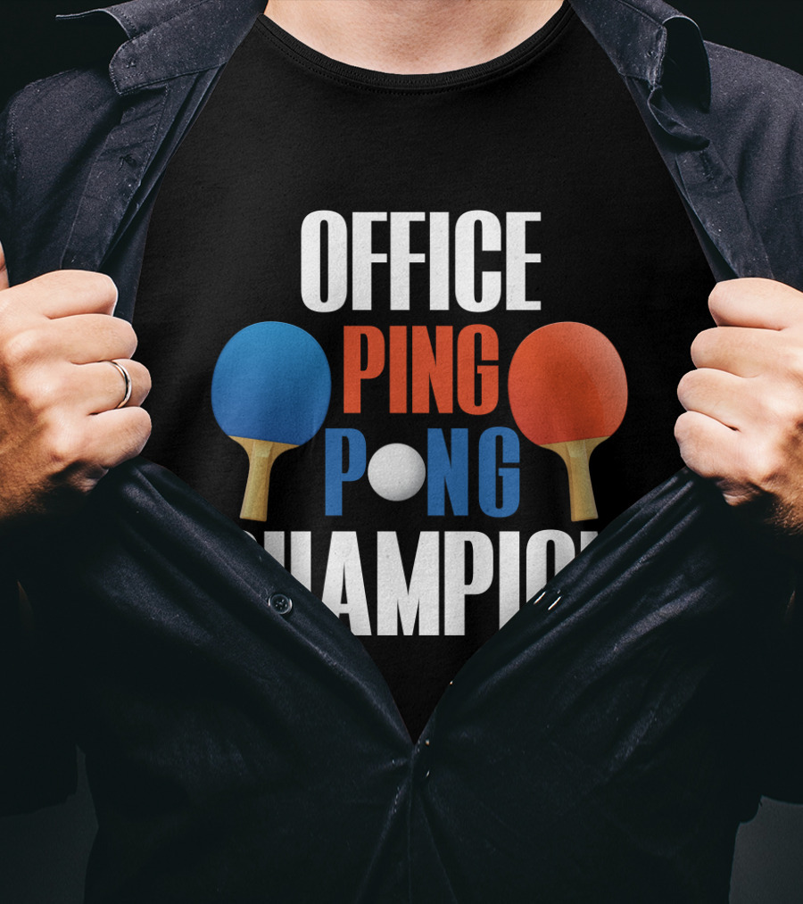 Office Ping Pong Champion Paddle T-Shirt