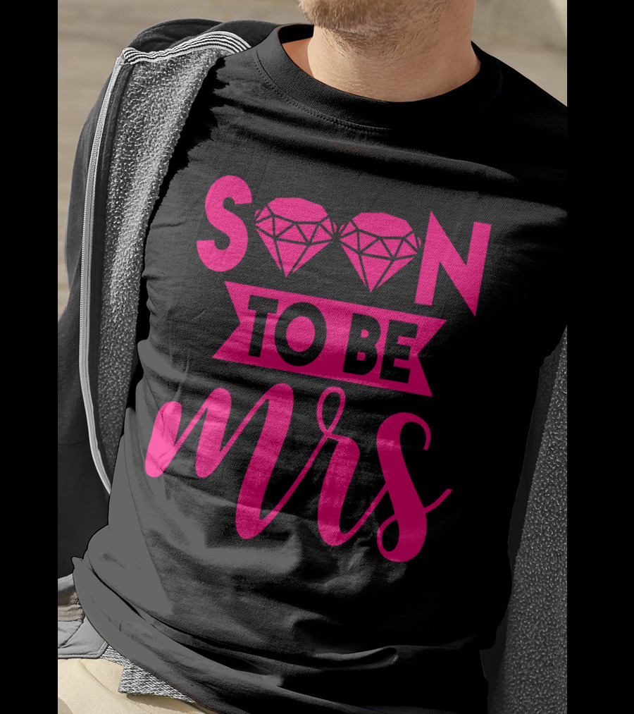Soon To Be Mrs Diamond Pink Bridal T-Shirt