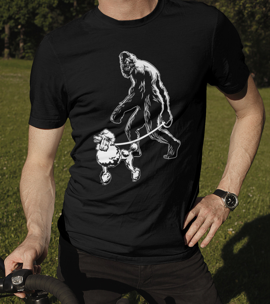 Bigfoot Walking Poodle Companion T-Shirt