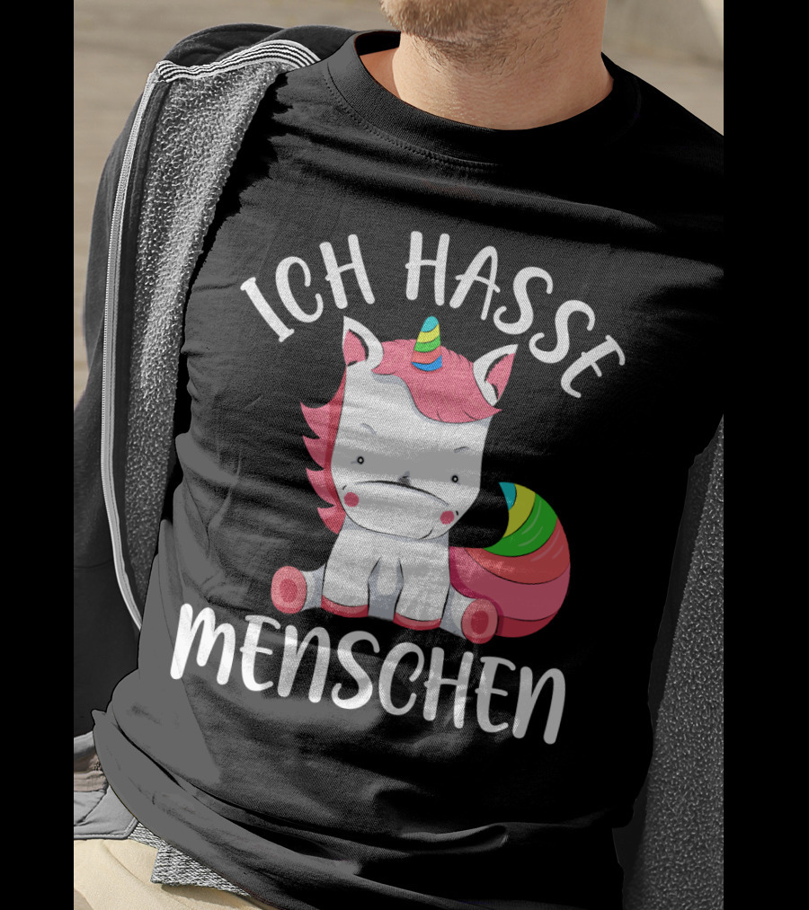 Ich Hasse Menschen Einhorn T-Shirt