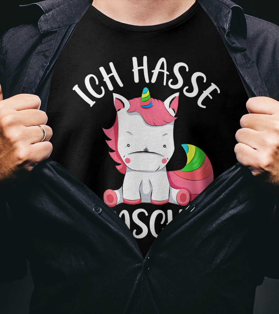 Ich Hasse Menschen Einhorn T-Shirt