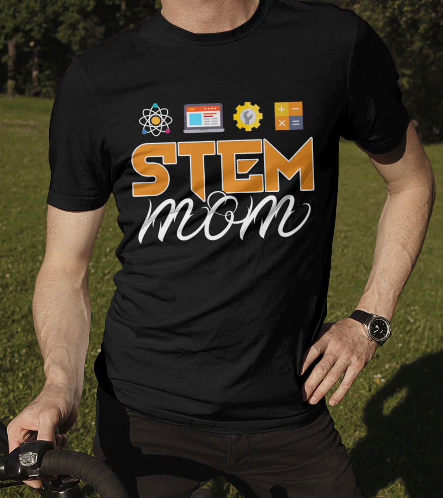 STEM Mom Tech Engineering Math Science Laptop Gear Calculator T-Shirt