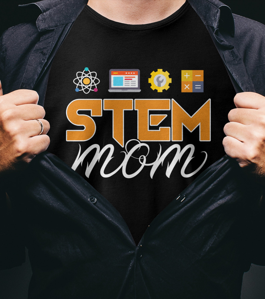 STEM Mom Tech Engineering Math Science Laptop Gear Calculator T-Shirt