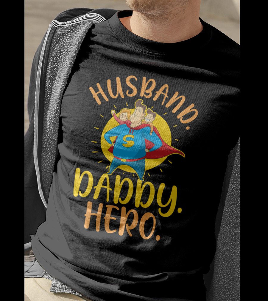 Husband Daddy Hero Superhero Character T-Shirt