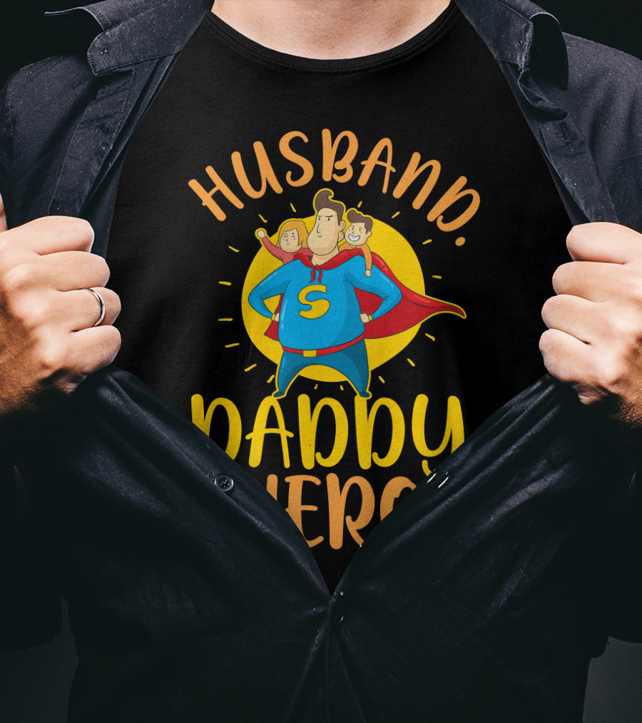Husband Daddy Hero Superhero Character T-Shirt