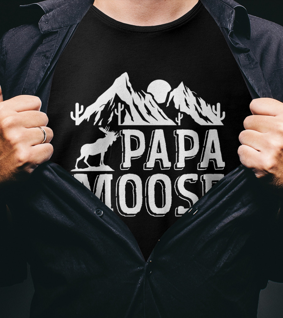 Papa Moose Mountains And Cacti T-Shirt