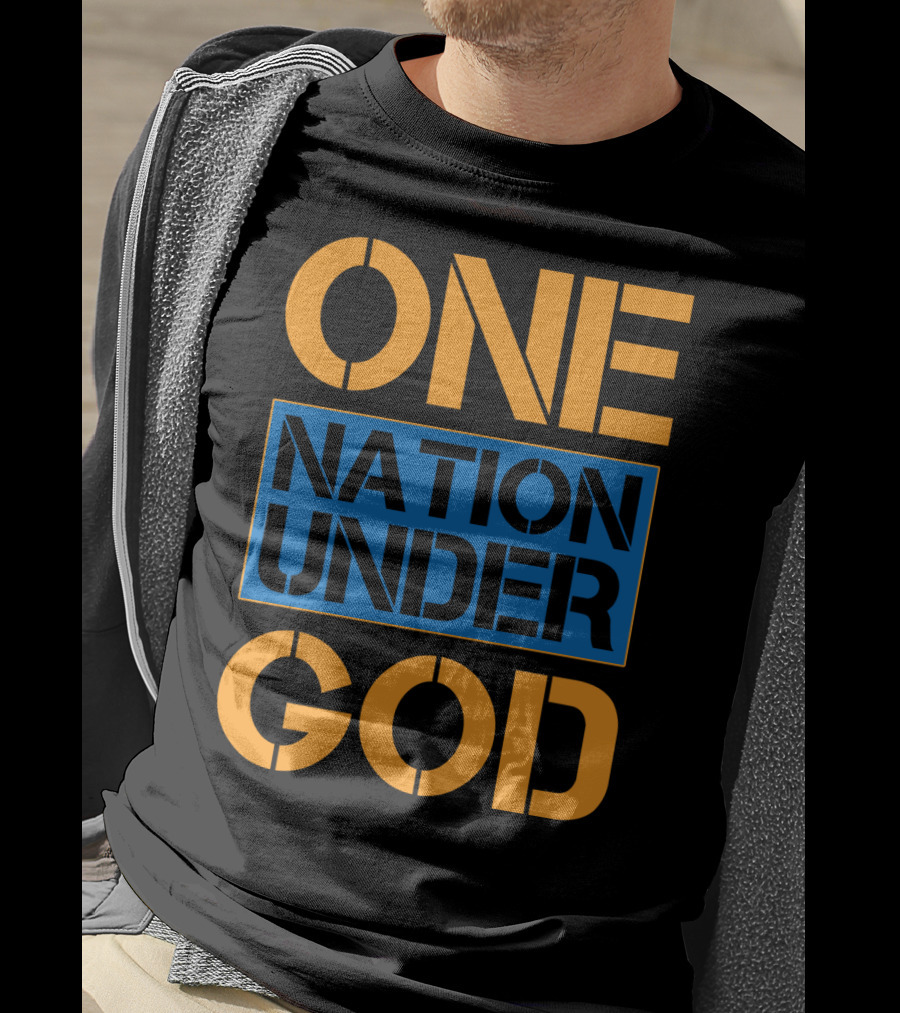 One Nation Under God Bold Color Block T-Shirt