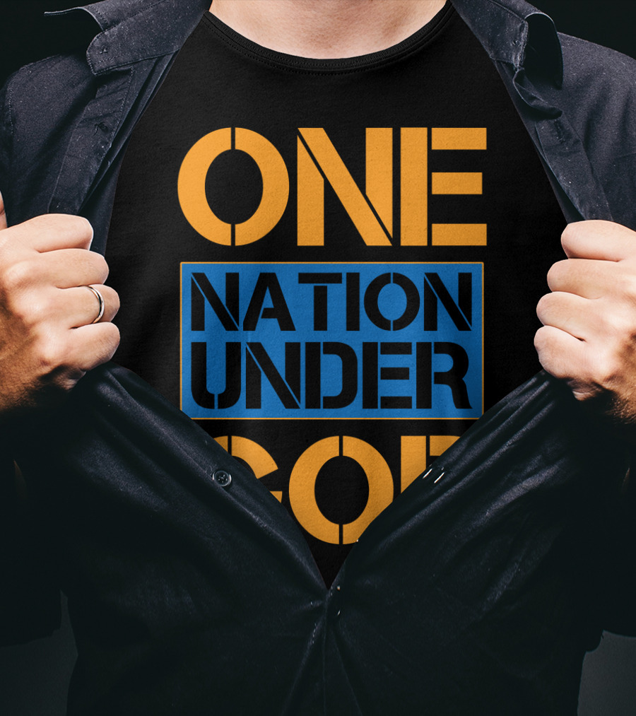 One Nation Under God Bold Color Block T-Shirt