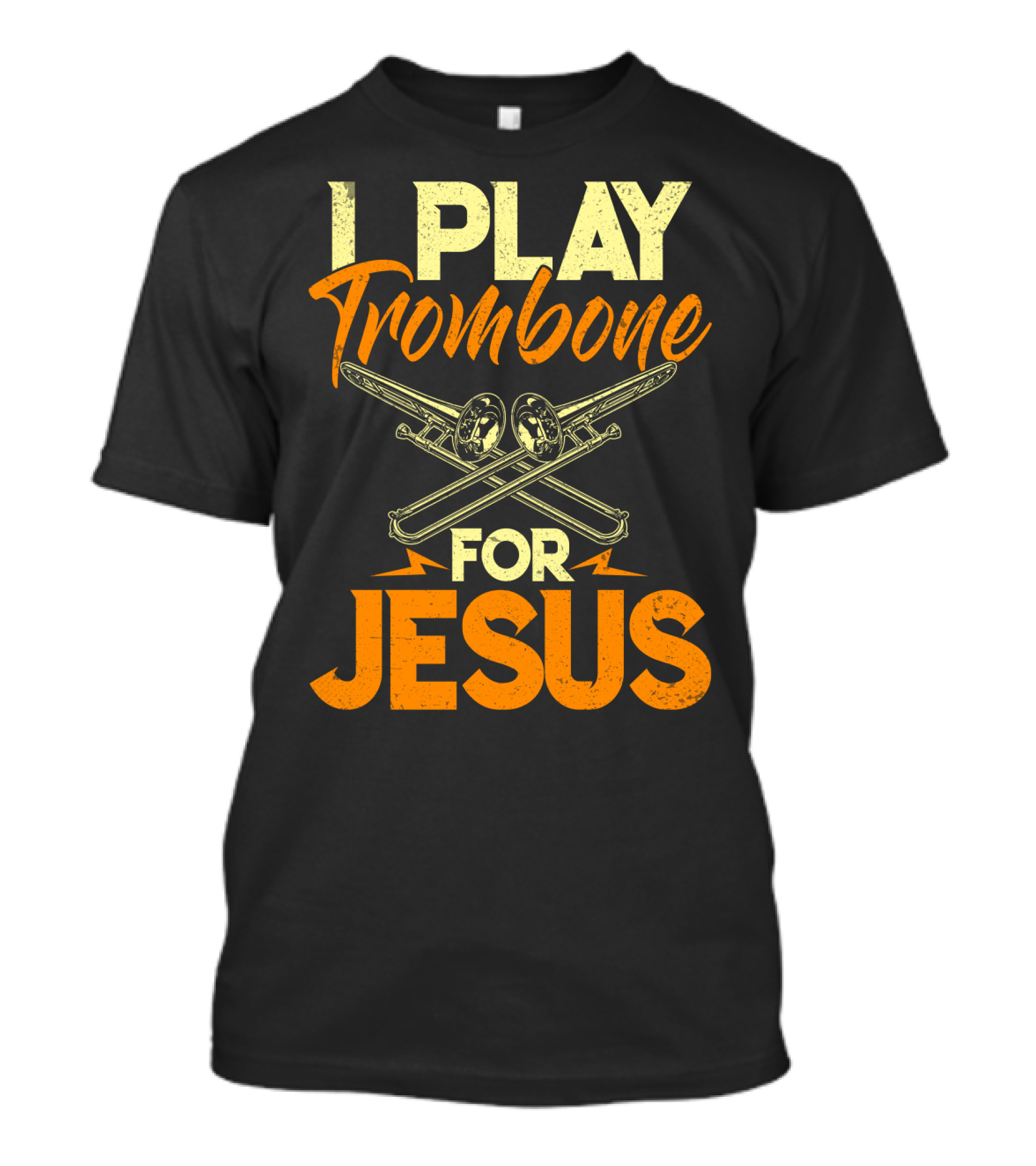 I Play Trombone For Jesus With Crossed Trombones T-Shirt