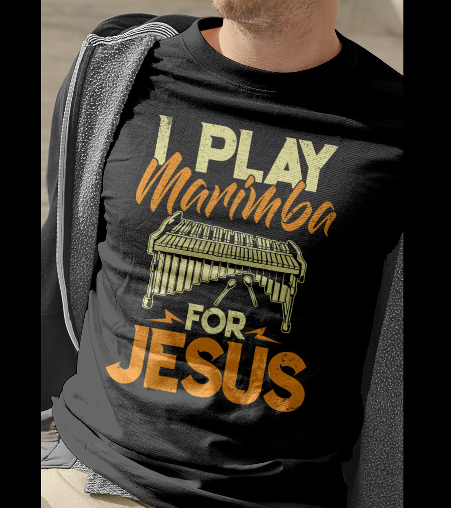 I Play Marimba For Jesus Vintage Marimba Instrument T-Shirt