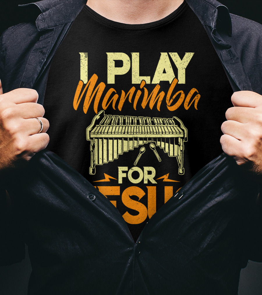I Play Marimba For Jesus Vintage Marimba Instrument T-Shirt