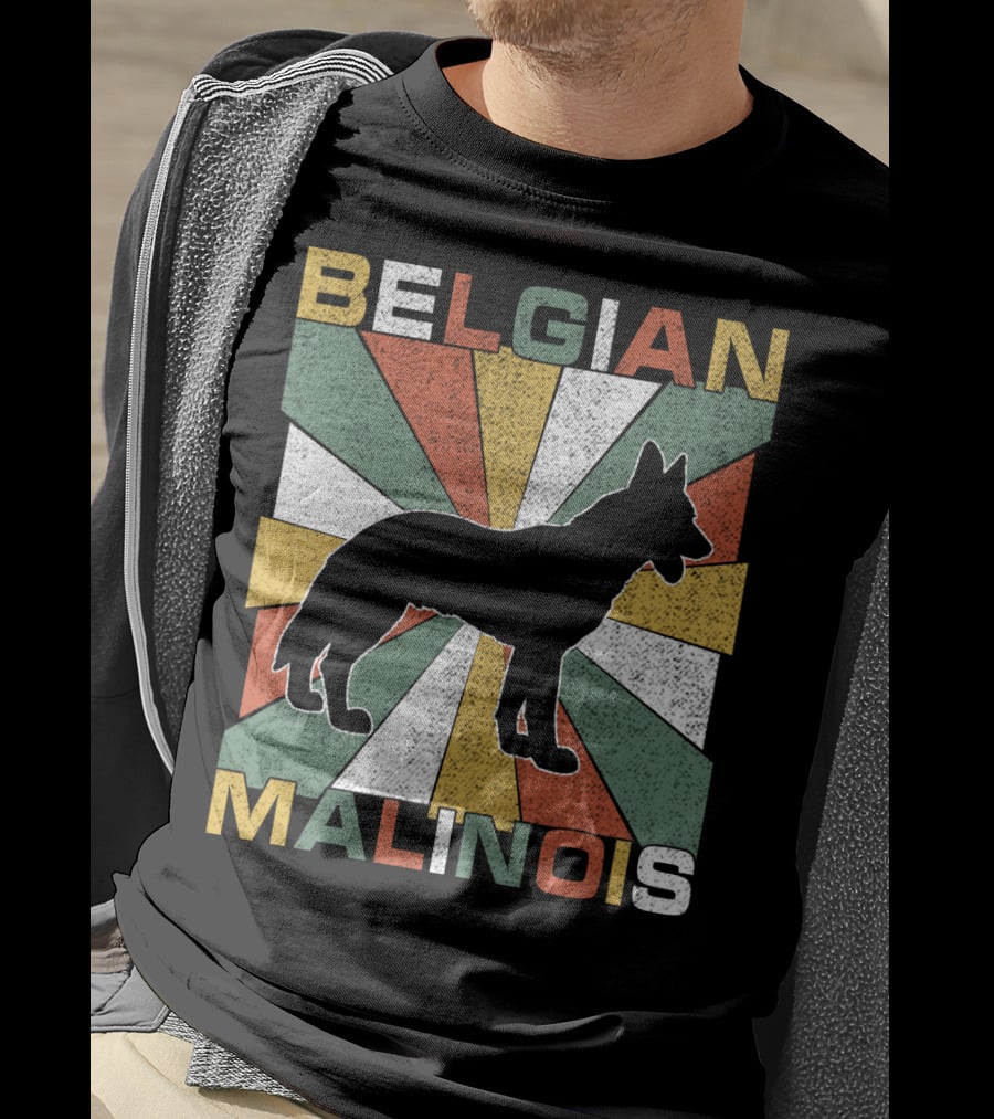 Belgian Malinois Retro 70s Vintage Dog T-Shirt