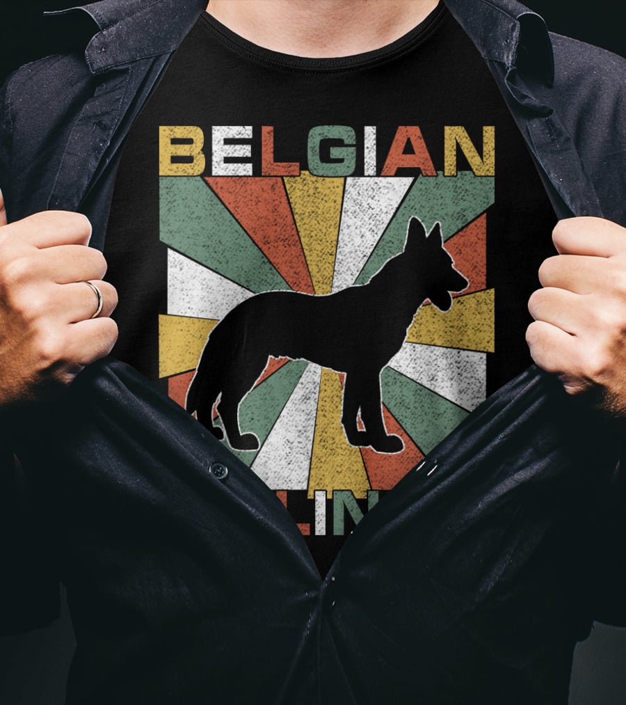 Belgian Malinois Retro 70s Vintage Dog T-Shirt