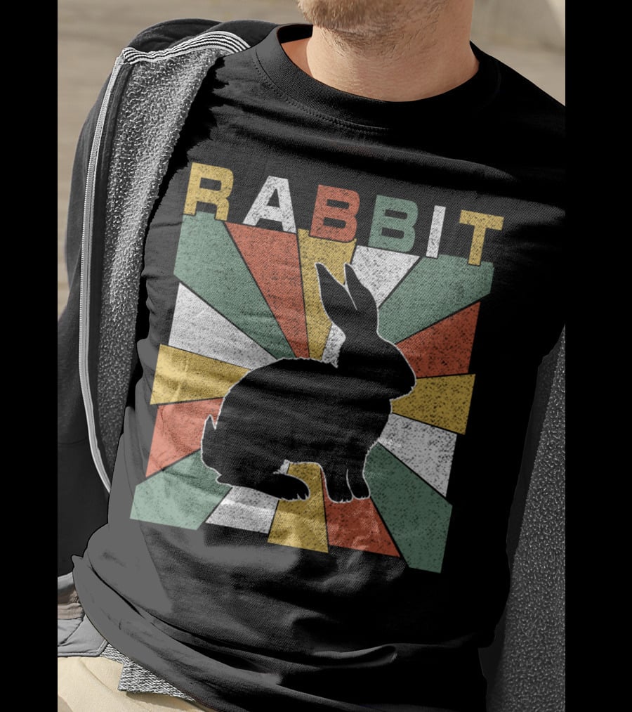 Rabbit Retro 70s Silhouette Sunburst T-Shirt
