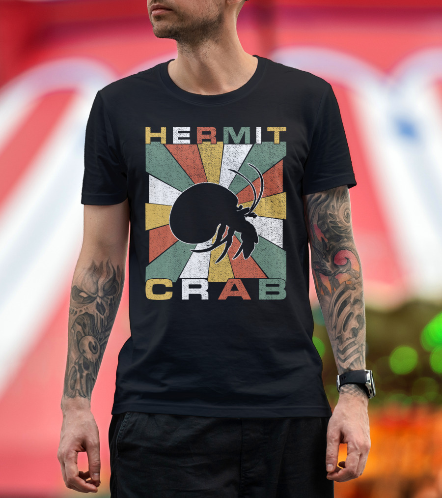Hermit Crab Retro 70s Vintage T-Shirt
