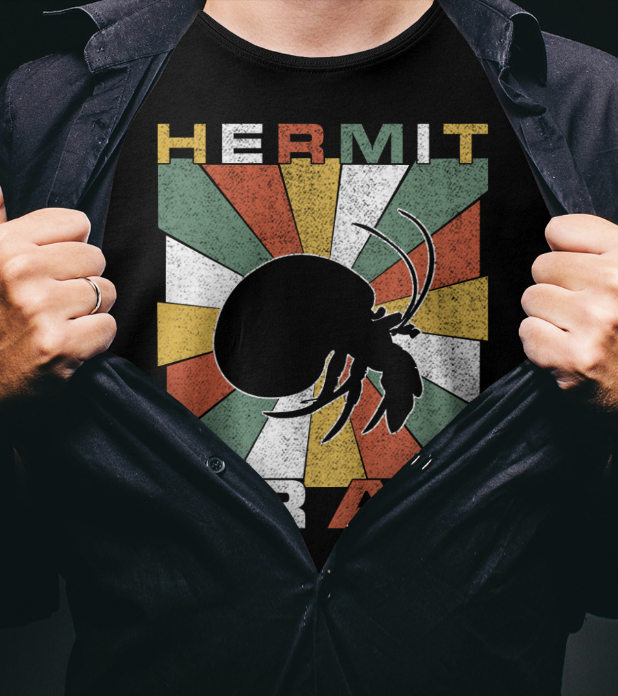 Hermit Crab Retro 70s Vintage T-Shirt