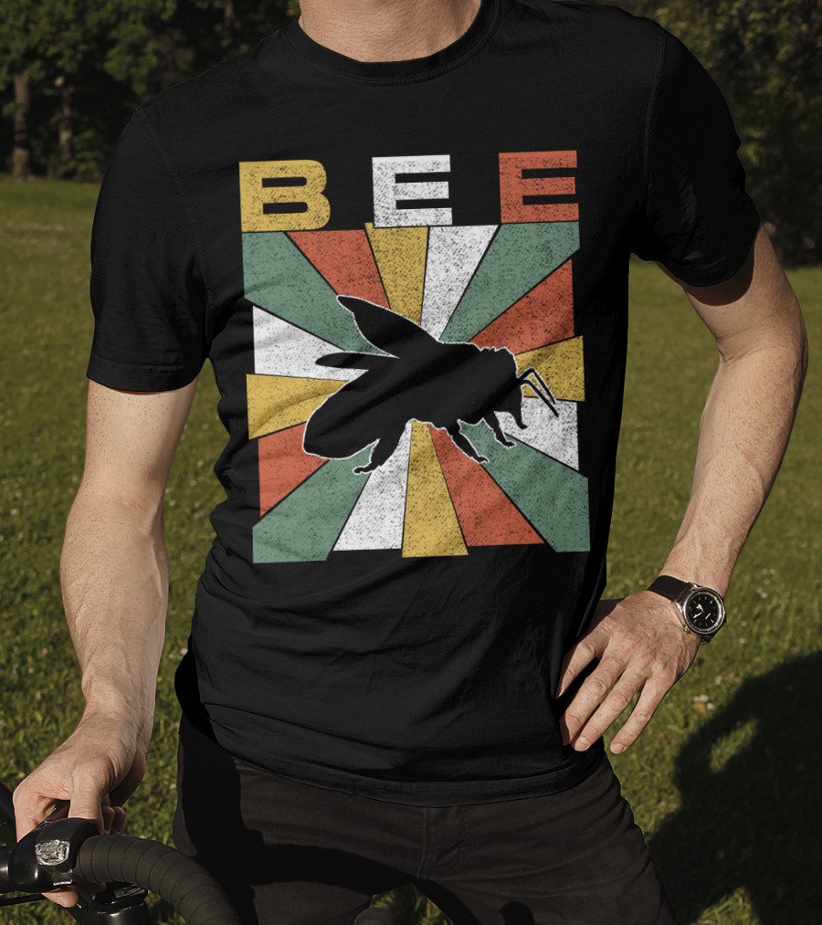 Bee Retro 70s Vintage Sunburst T-Shirt