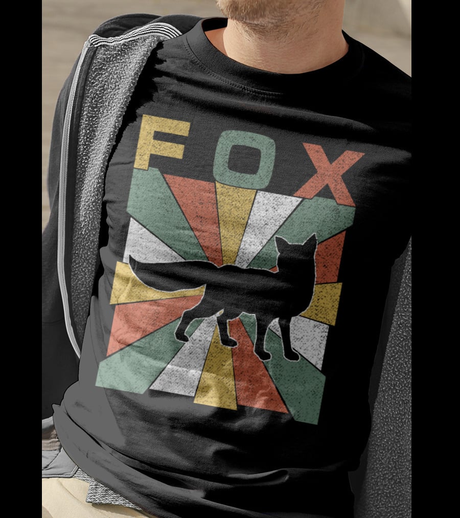 FOX Retro Vintage 70s Silhouette Burst T-Shirt