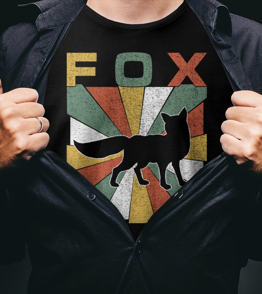 FOX Retro Vintage 70s Silhouette Burst T-Shirt