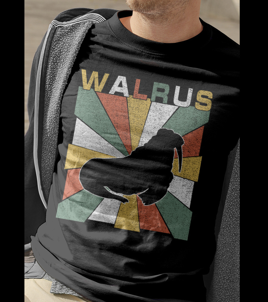 WALRUS Retro 70s Vintage Sunburst T-Shirt