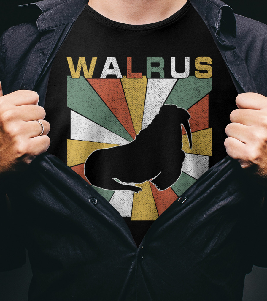 WALRUS Retro 70s Vintage Sunburst T-Shirt