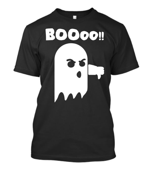 Funny Halloween Ghost BOOoo Thumbs Down T-Shirt
