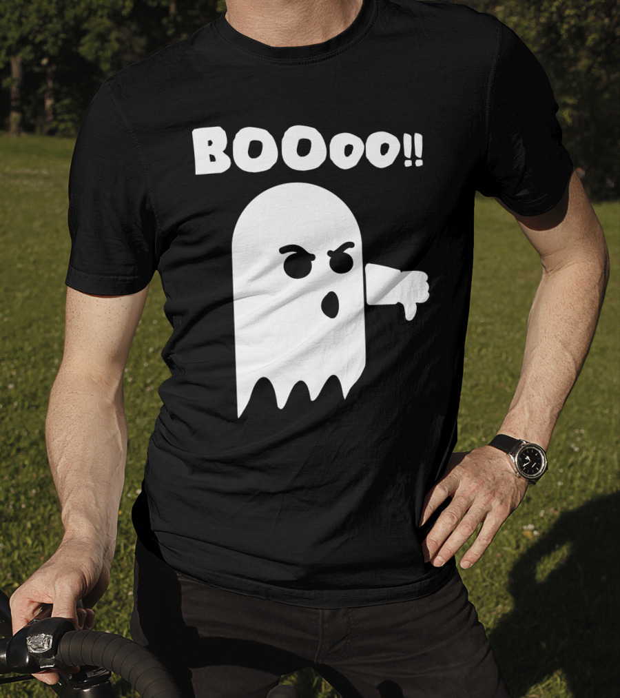 Funny Halloween Ghost BOOoo Thumbs Down T-Shirt
