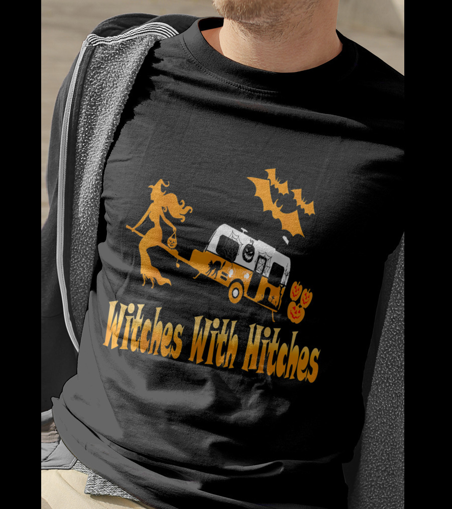 Witches With Hitches Halloween Camping Adventure T-Shirt