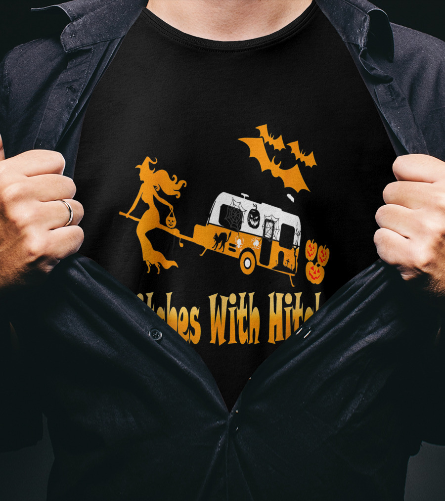 Witches With Hitches Halloween Camping Adventure T-Shirt