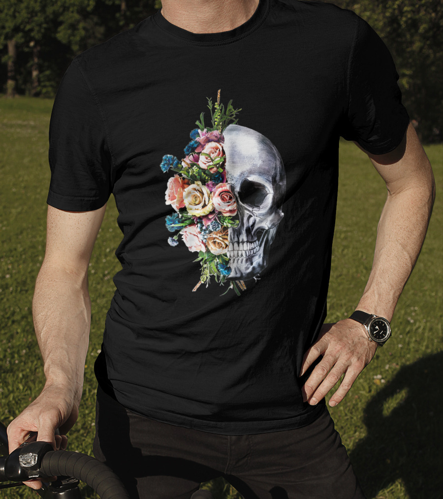 Flower Skull Bouquet Fusion T-Shirt