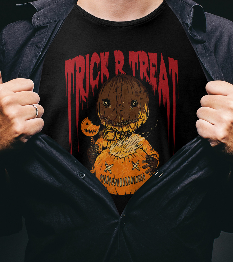 Trick R Treat Sam Pumpkin Horror Halloween T-Shirt