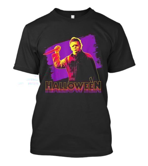 Michael Myers Neon Halloween T-Shirt